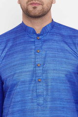 Striped Blue Kurta for Festive Wear