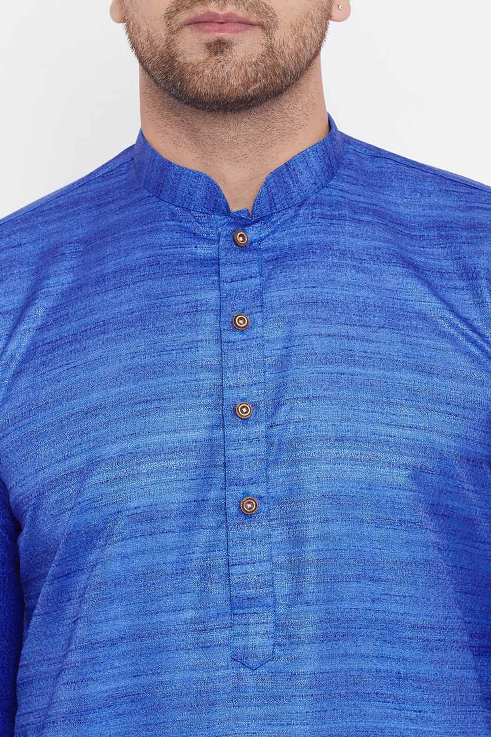 Striped Blue Kurta Pyjama Set for Casual Wear