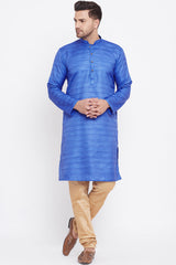 Blue Long Kurta Pyjama Set