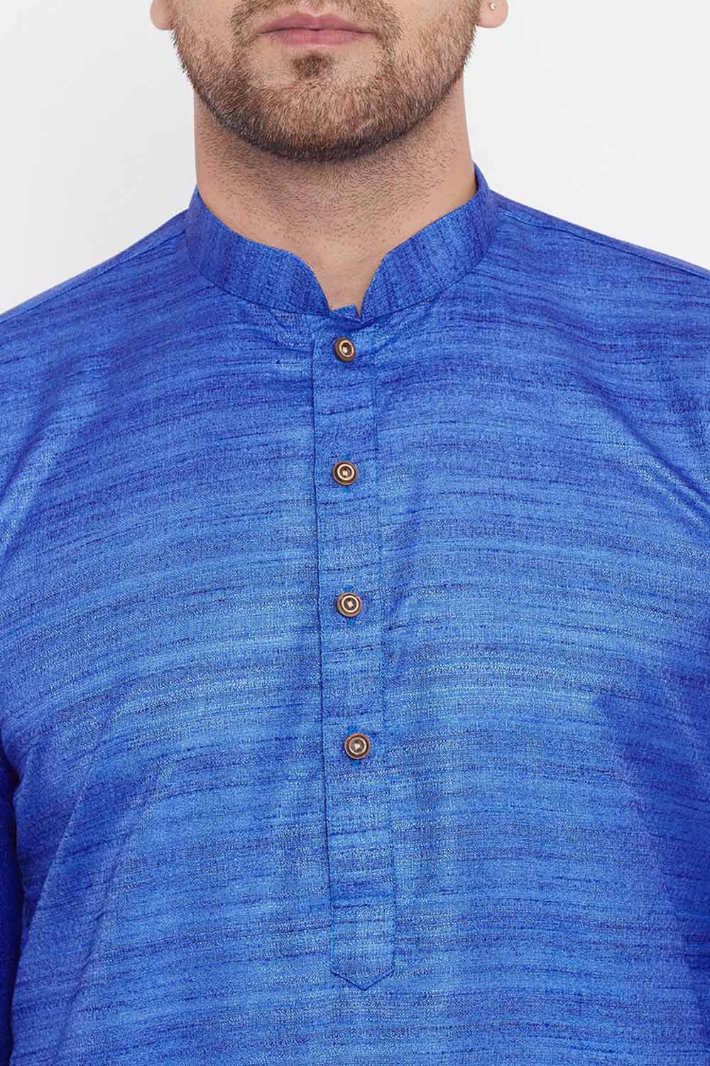 Striped Blue Kurta Pyjama Set for Casual Wear