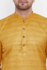 Striped Mustard Kurta for Festive Wear