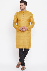 Mustard Long Kurta Pyjama Set