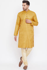 Mustard Long Kurta Pyjama Set