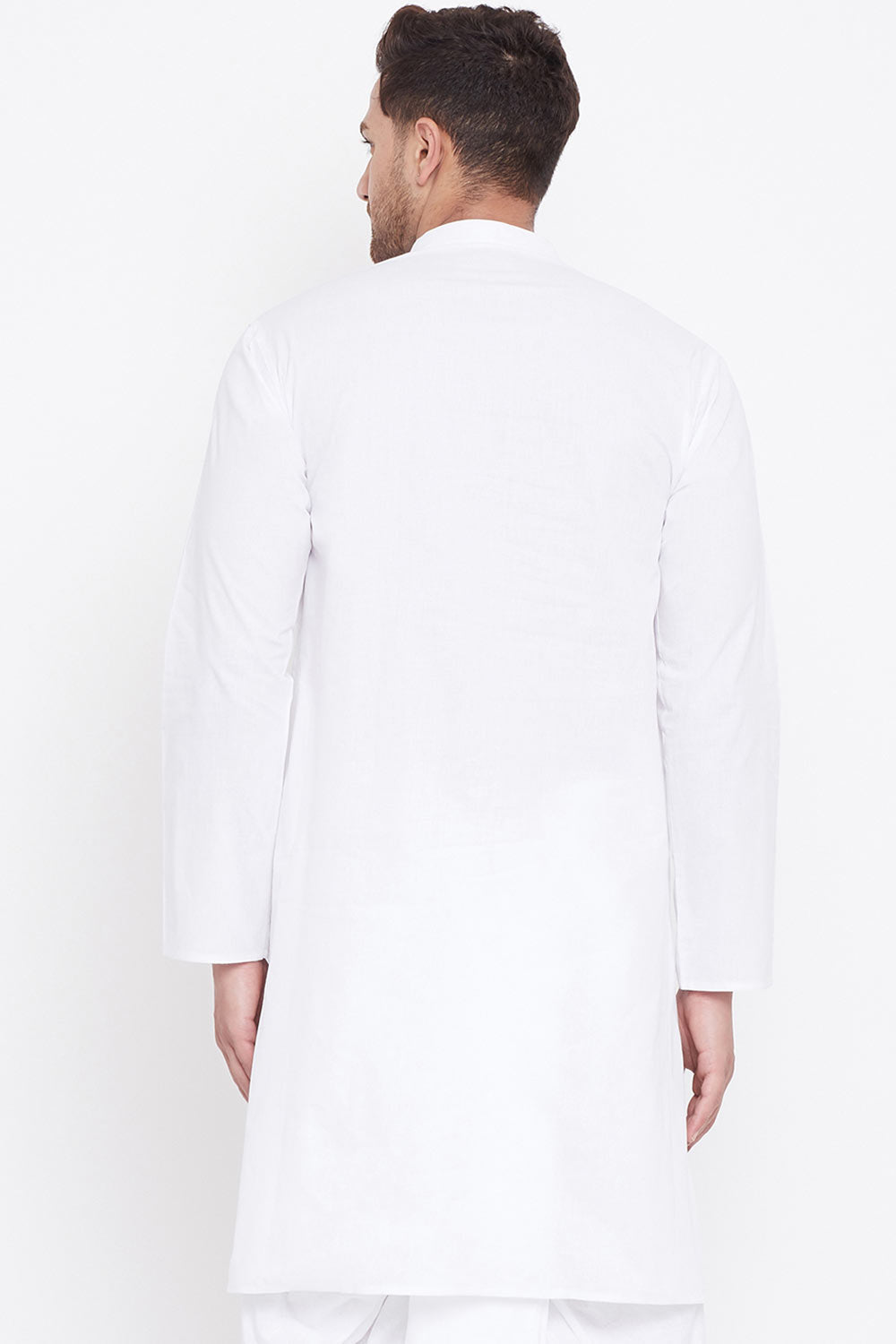 Solid White Kurta for Festive Wear