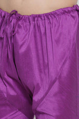 Men's Cotton Churidar Pajama In Purple