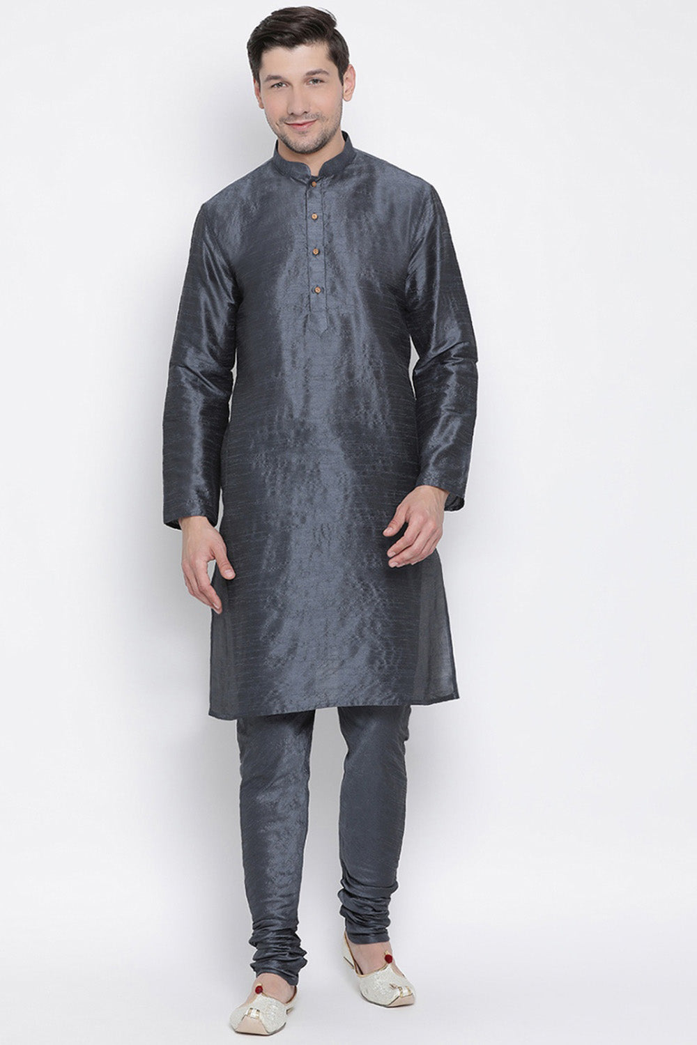 Men's Cotton Churidar Pajama In Grey