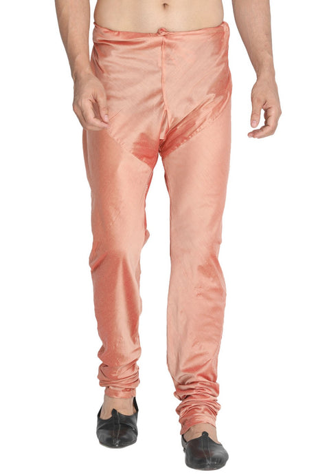 Buy Men's Cotton Blend Solid Churidar Pyjama in Pink