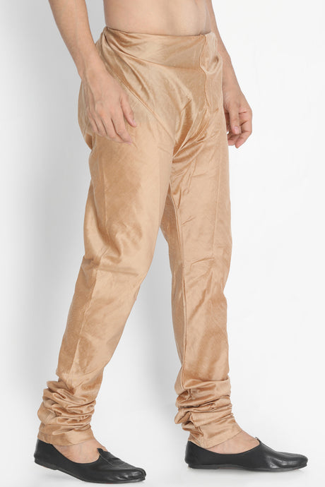 Men's Blended Cotton Pajama In Gold