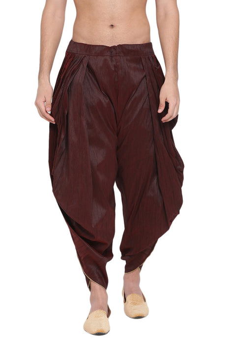 Buy Art Silk Solid Dhoti in Wine