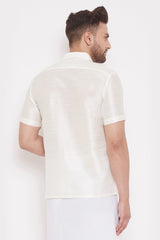 Solid Cream Shirt for Casual Wear