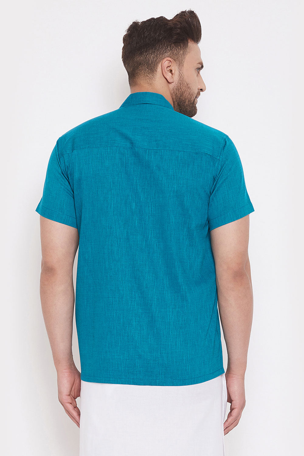 Solid Turquoise Shirt for Casual Wear