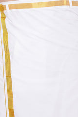 Shop Art Silk White Casual Shirt and Mundu