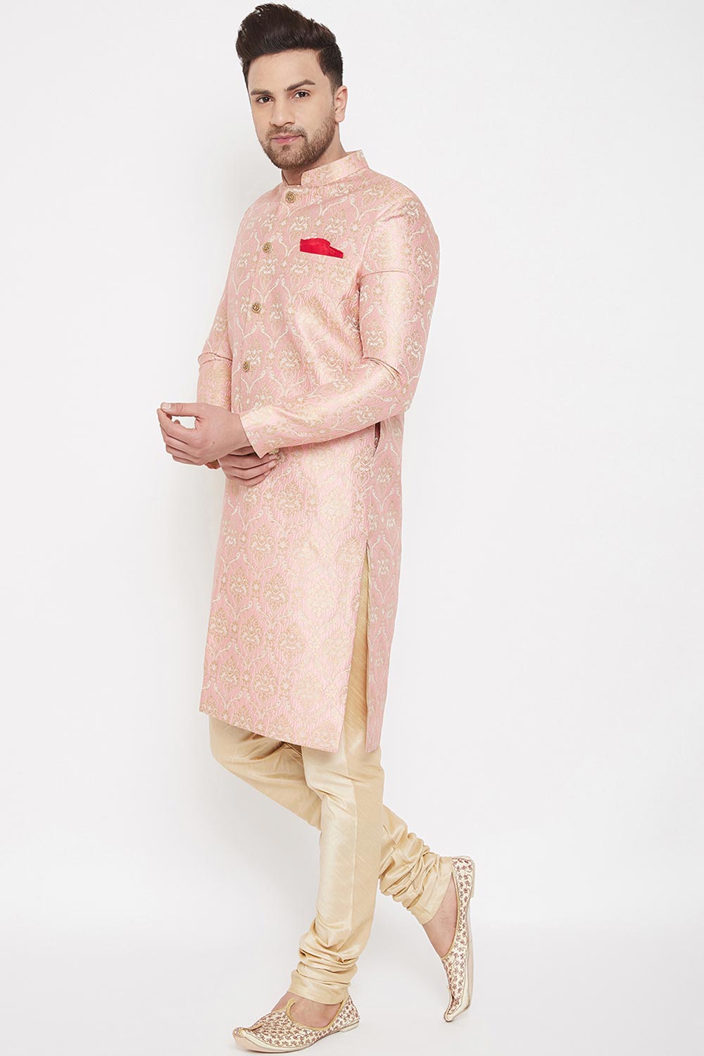 Buy Men's Sherwani Set in Pink