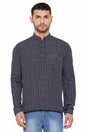 Buy Blended Cotton Checkered Printed Short Kurta in Blue