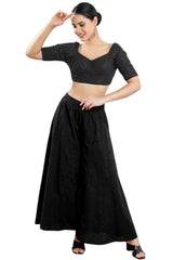 Black Georgette Half Sleeve Blouse