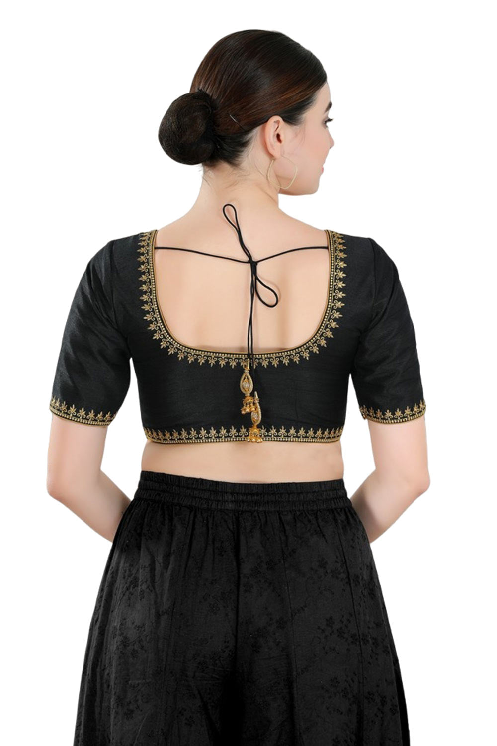 Black Mulbury Silk Sleeveless Blouse