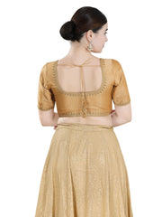 Gold Mulbury Silk Sleeveless Blouse