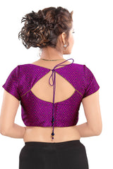 Brocade Blouse In Purple