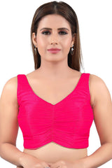 Buy Art Silk Solid Saree Blouse in Pink