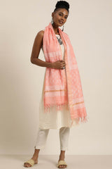 Peach Silk Blend  Dupatta