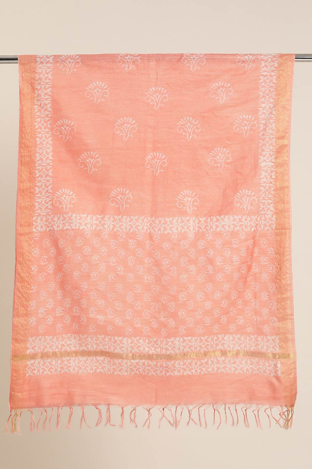 Peach Silk Blend  Dupatta