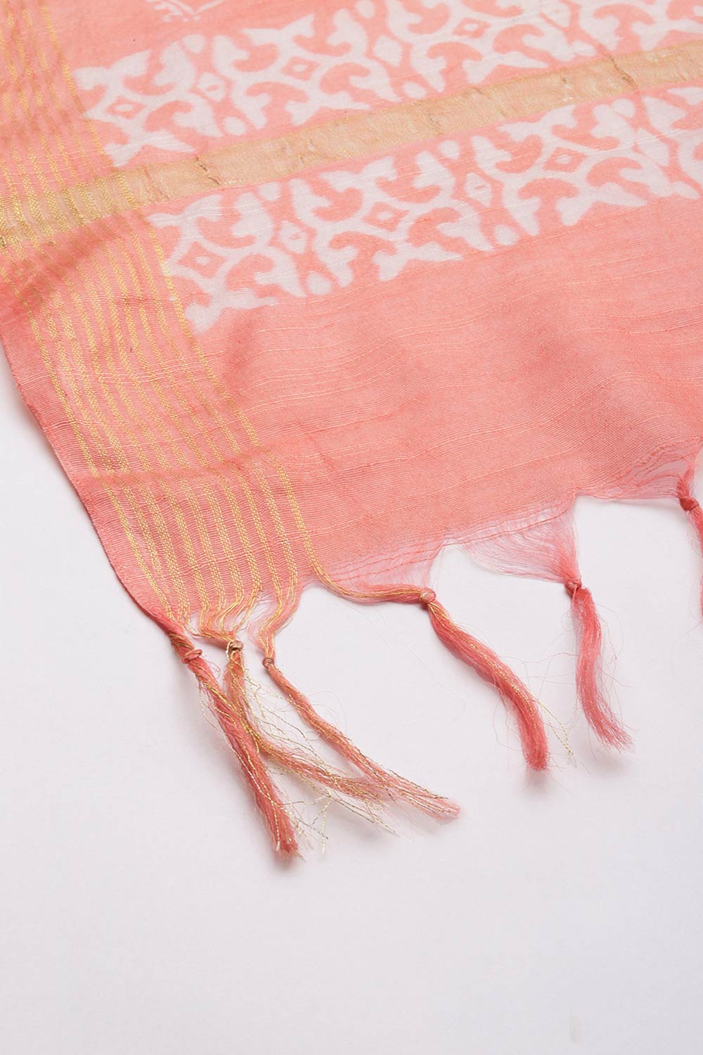 Peach Silk Blend  Dupatta