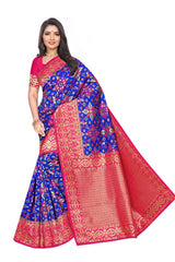 Art Silk Woven Saree In Blue