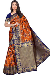 Art Silk Woven Saree In Mustard