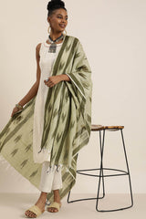 Green Cotton  Dupatta