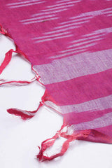 Pink Silk Blend Bhagalpuri Ikat Causal Dupatta