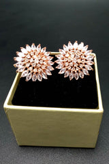 Buy Women's Brass Stud Earring in White Online