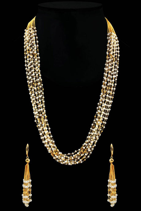 Buy Women's Brass Necklace Set in Red Online