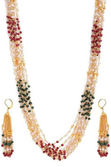 Buy Women's Cotton Dori Necklace Set in Multicolor Online - Zoom In