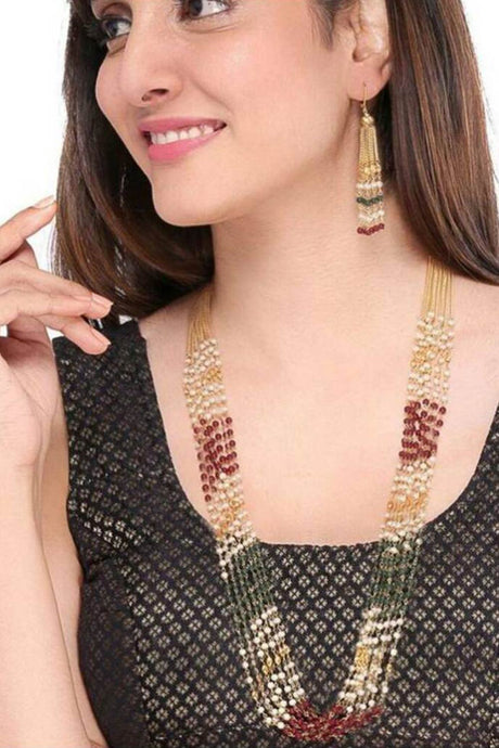 Buy Women's Cotton Dori Necklace Set in Multicolor Online