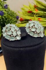 Green American Diamond Earrings Tops