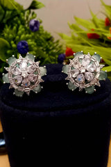 Green American Diamond Earrings Tops