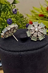 Green American Diamond Earrings Tops