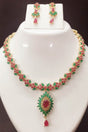 Buy Women's Brass Necklace Set in Green Online