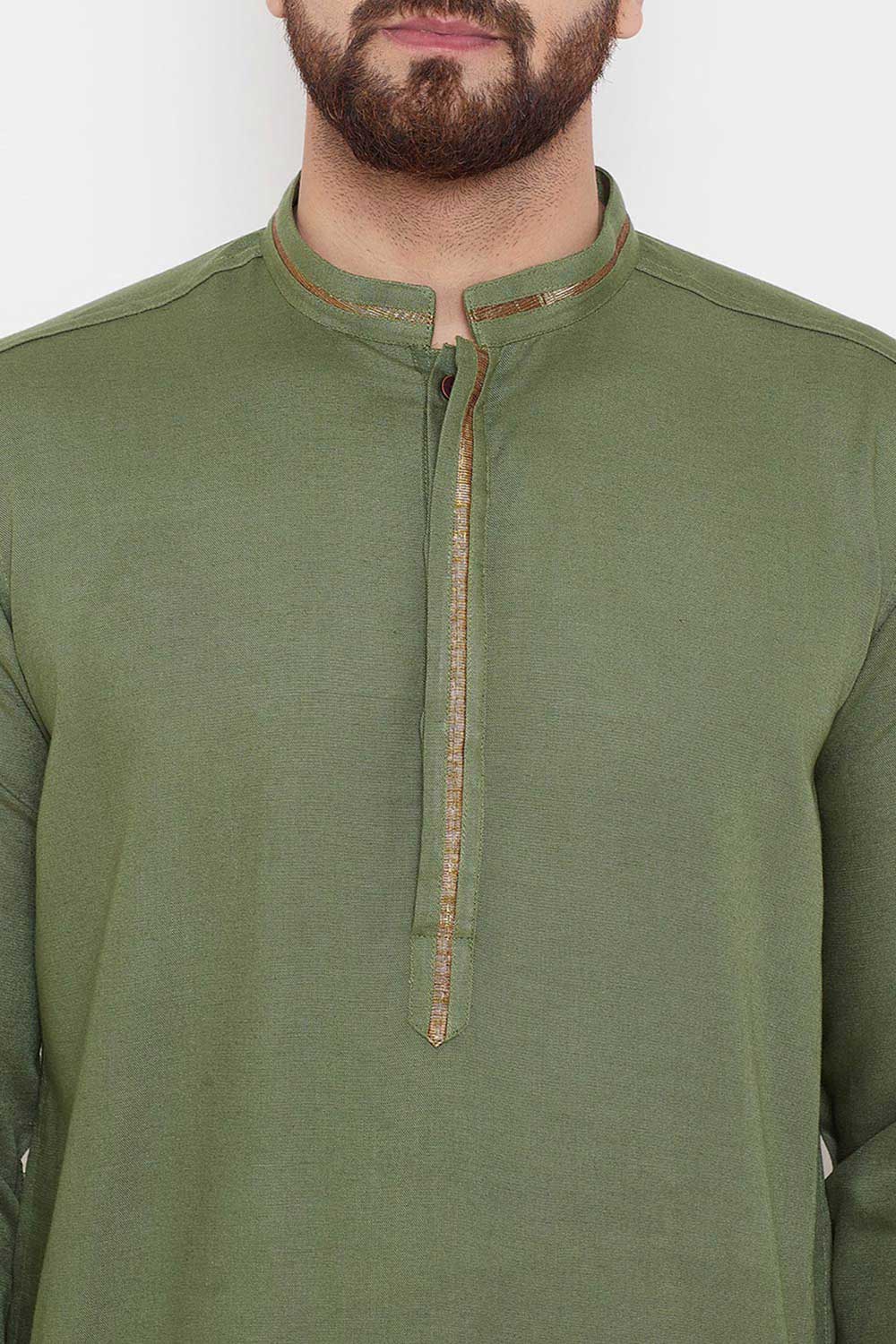 Shop Men's Linen Solid Kurta Online