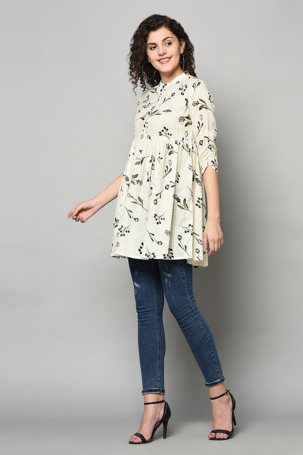 Shop Blended Cotton Floral Top Online