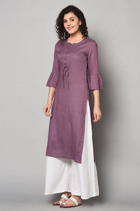 Shop Rayon Solid Kurti Online