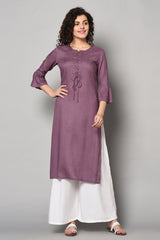 Buy Rayon Kurti in Purple