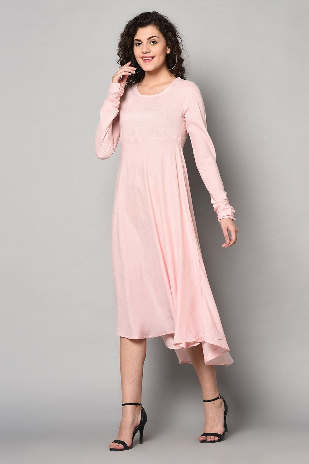 Buy Rayon Solid Kurti in Pink