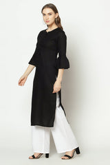 Buy Solid Kurti in Black