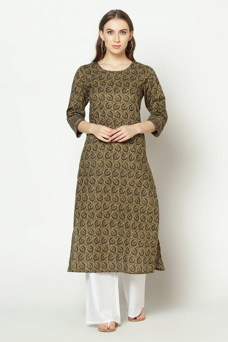 Shop Blended Cotton Floral Kurti Online