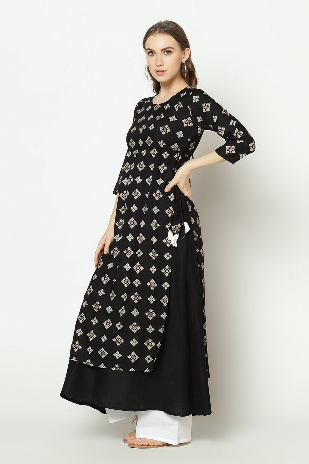 Shop Rayon Abstract Print Kurti Online