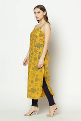 Shop Blended Cotton Floral Kurti Online