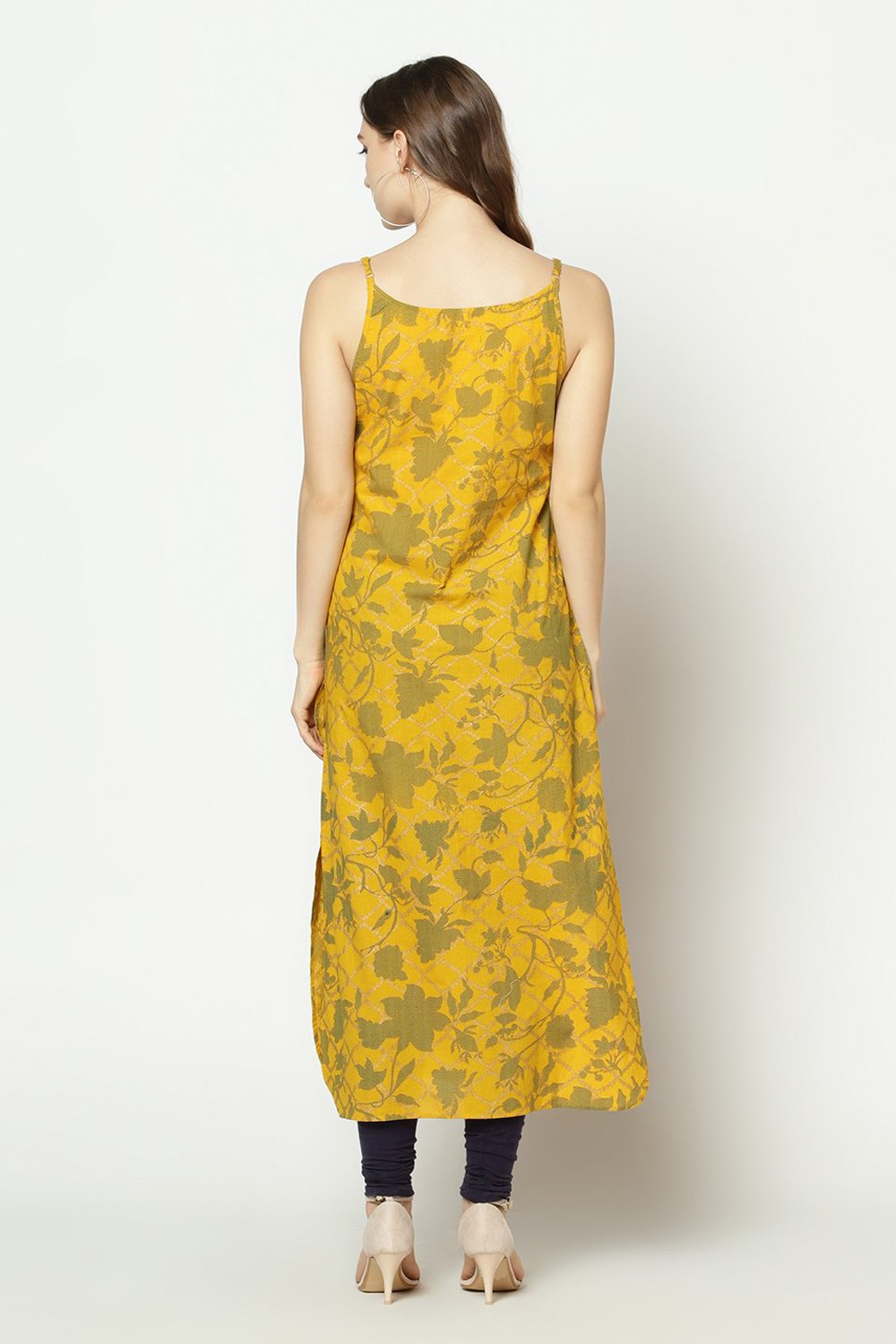 Buy Floral Kurti in Yellow