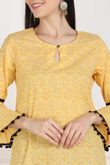 Buy Kalamkari Kurti in Yellow