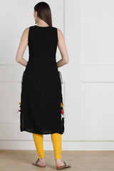 Buy Blended Cotton Kurti in Black